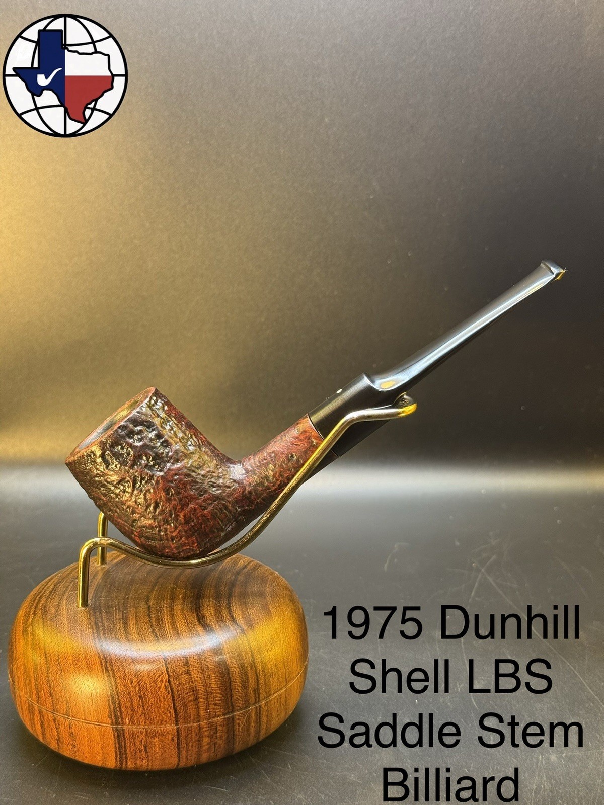 Vintage 1975 Dunhill Shell LBS Saddle Stem Billiard Tobacco Pipe
