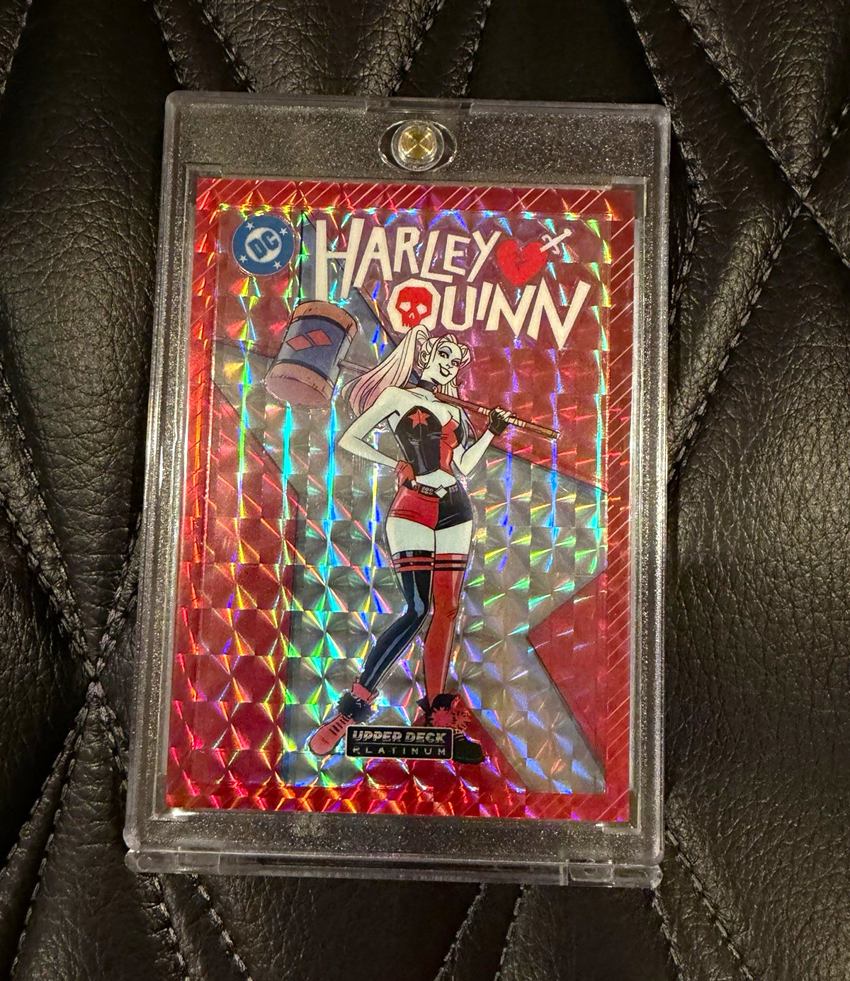 2026 Upper Deck Platinum DC Harley Quinn VC90 Red Tessellation /15 Annie Wu