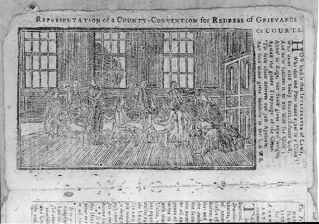 Boston Massachusetts 1787 County Convention Redress of Grievance Woodcut