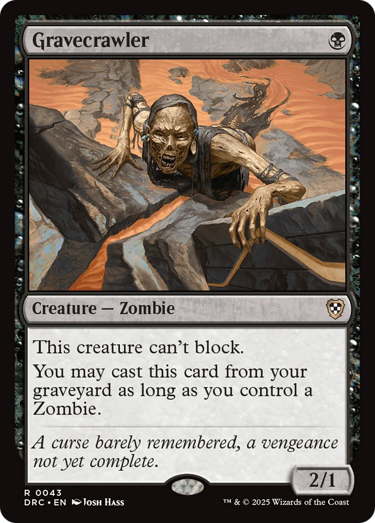 MTG Gravecrawler [Aetherdrift Commander] Near Mint Magic