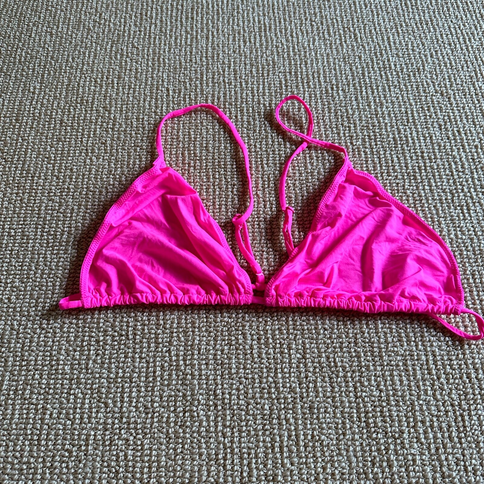 Skims Pink Micro Cording String Triangle Bralette, Size 3X New Skims Pink Micro Cording String Triangle Bralette, Size 3X New
