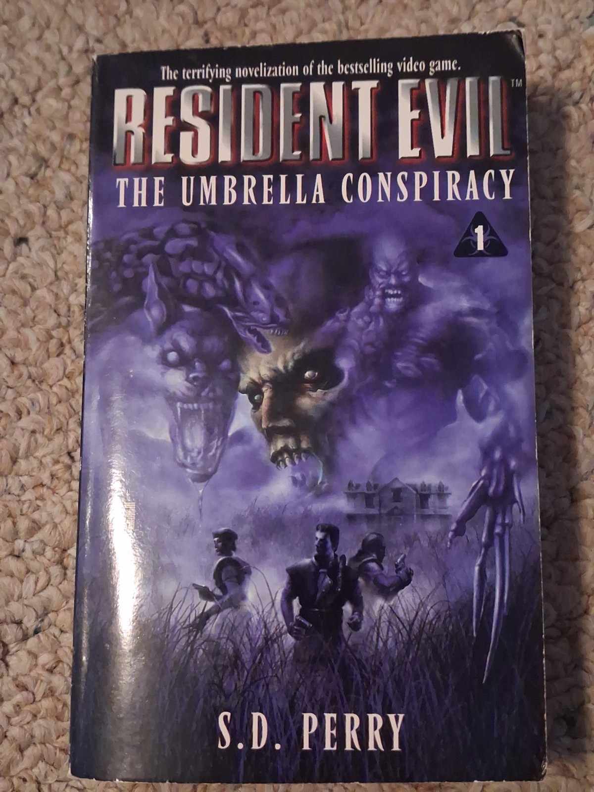 1st Print Resident Evil The Umbrella Conspiracy S.D. Perry 1998 Capcom Paperback