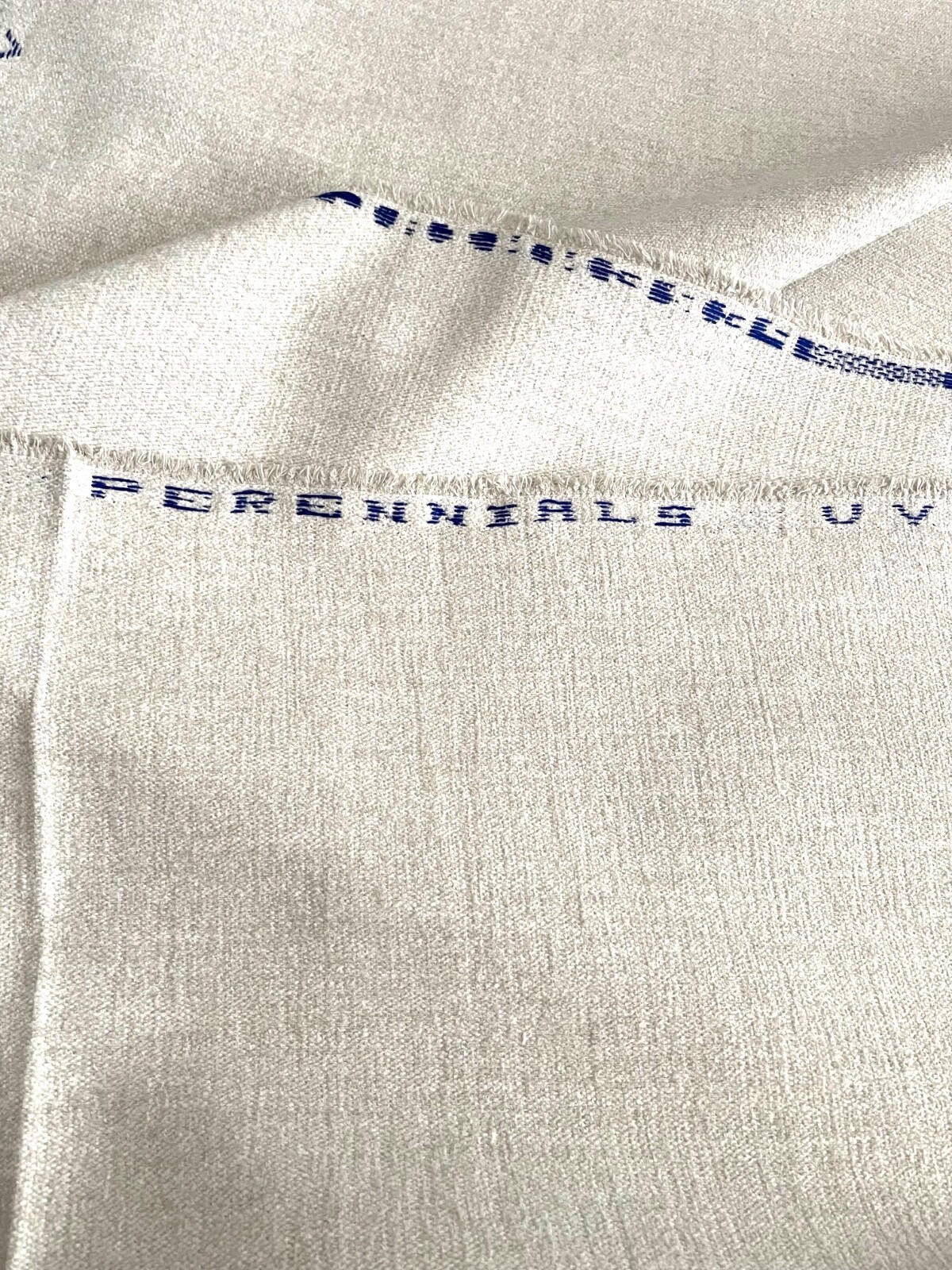 2 & 3/4 yds, all one piece - Perennials UV Fabric Chenille,  Color Oyster,  NEW