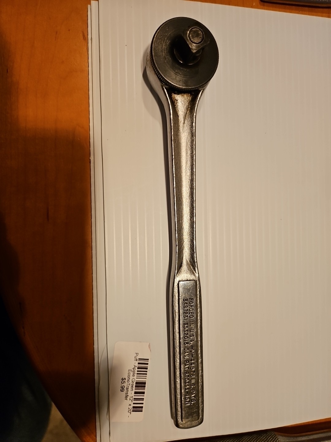 Vintage Craftsman Tools 1/2'' Dr Thumb Wheel Quick Release Ratchet -V- 44978 USA Vintage Craftsman Tools 1/2'' Dr Thumb Wheel Quick Release Ratchet -V- 44978 USA