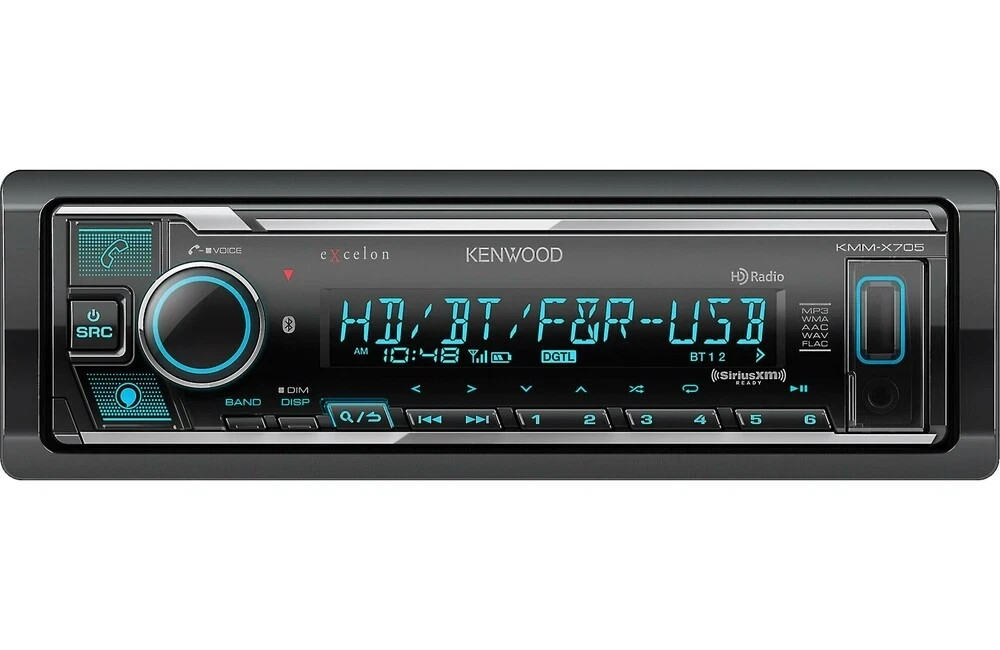 Kenwood KMM-X705 Single-DIN Bluetooth AM/FM HD Radio Digital Multimedia Receiver Kenwood KMM-X705 Single-DIN Bluetooth AM/FM HD Radio Digital Multimedia Receiver