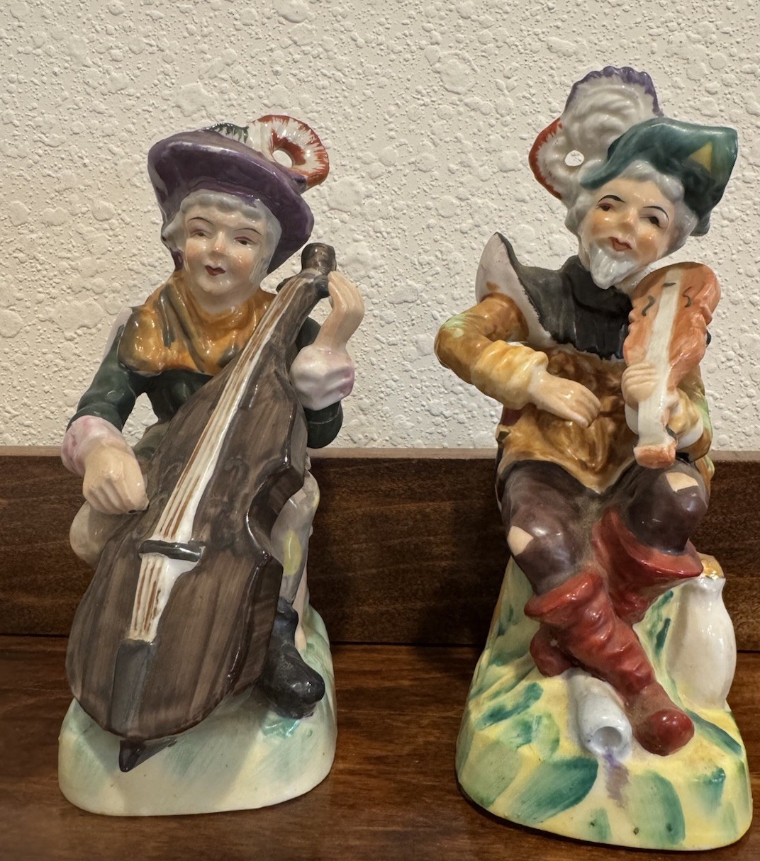 VTG Colonial Figurines Cello & Fiddler 6” Porcelain VTG Colonial Figurines Cello & Fiddler 6” Porcelain