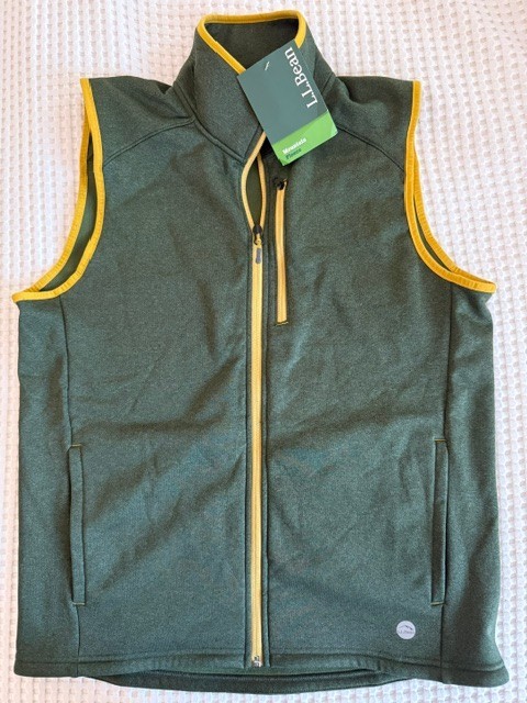 LL BEAN NEW w/ Tags Mountain Classic Mens Sz M Forest Shade Zip Up Fleece Vest