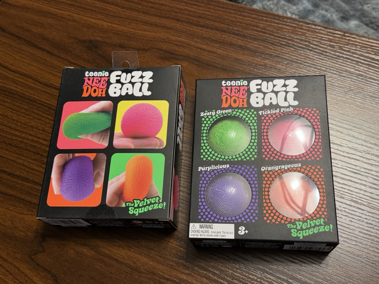 NeeDoh Teenie Fuzz Ball 4 Pack Mini Squeeze - New & Authentic