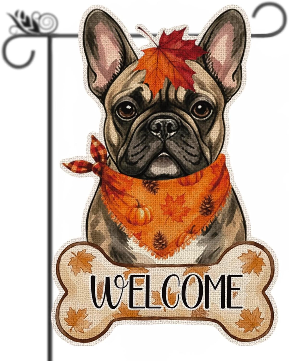 Fall French Bulldog Decor Outdoor - French Bulldog Fall Dog Decor Double Sided G Fall French Bulldog Decor Outdoor - French Bulldog Fall Dog Decor Double Sided G