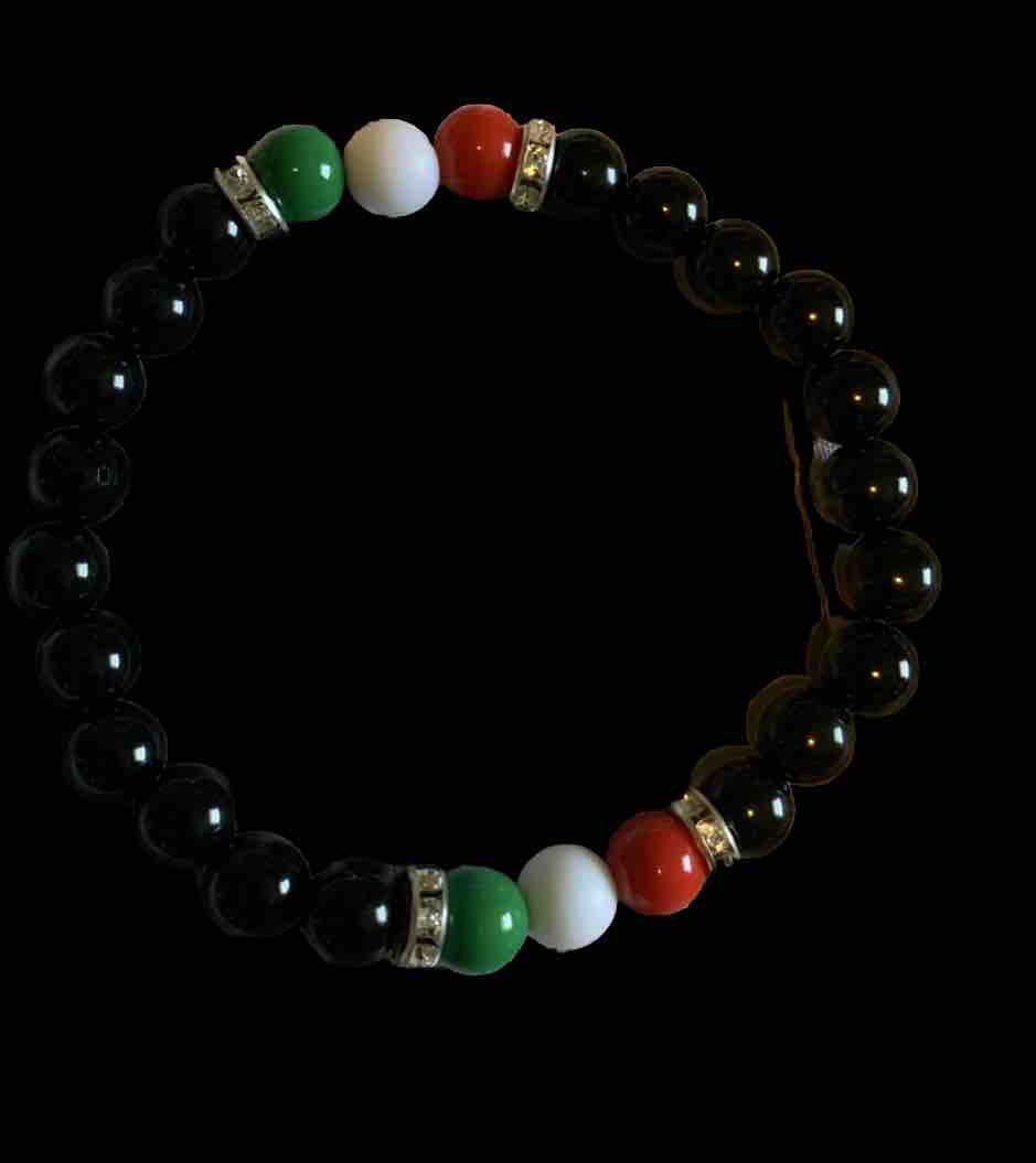 Handmade Italian Flag Bracelet Red White Green