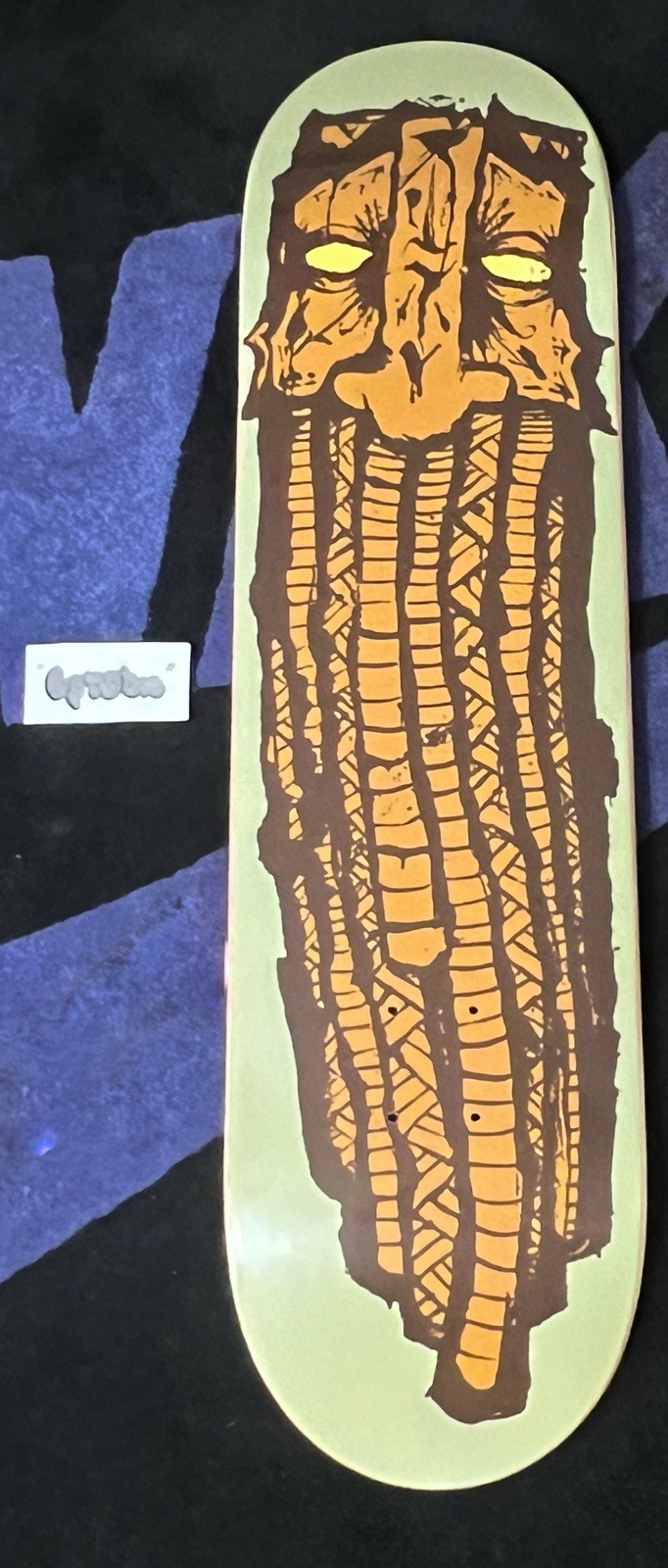 GATS PTV  Green Skateboard deck #93 Signed Art Graffiti Swampy Revok Street Tag