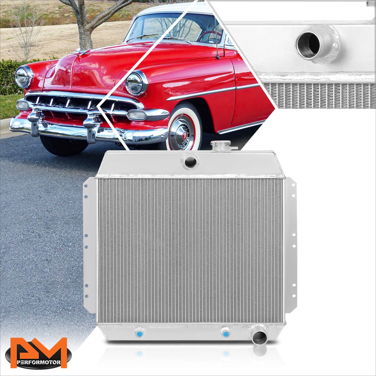 For 49-54 Chevy Bel Air/Fleetline/Styleline V8 Aluminum 3-Row Cooling Radiator For 49-54 Chevy Bel Air/Fleetline/Styleline V8 Aluminum 3-Row Cooling Radiator