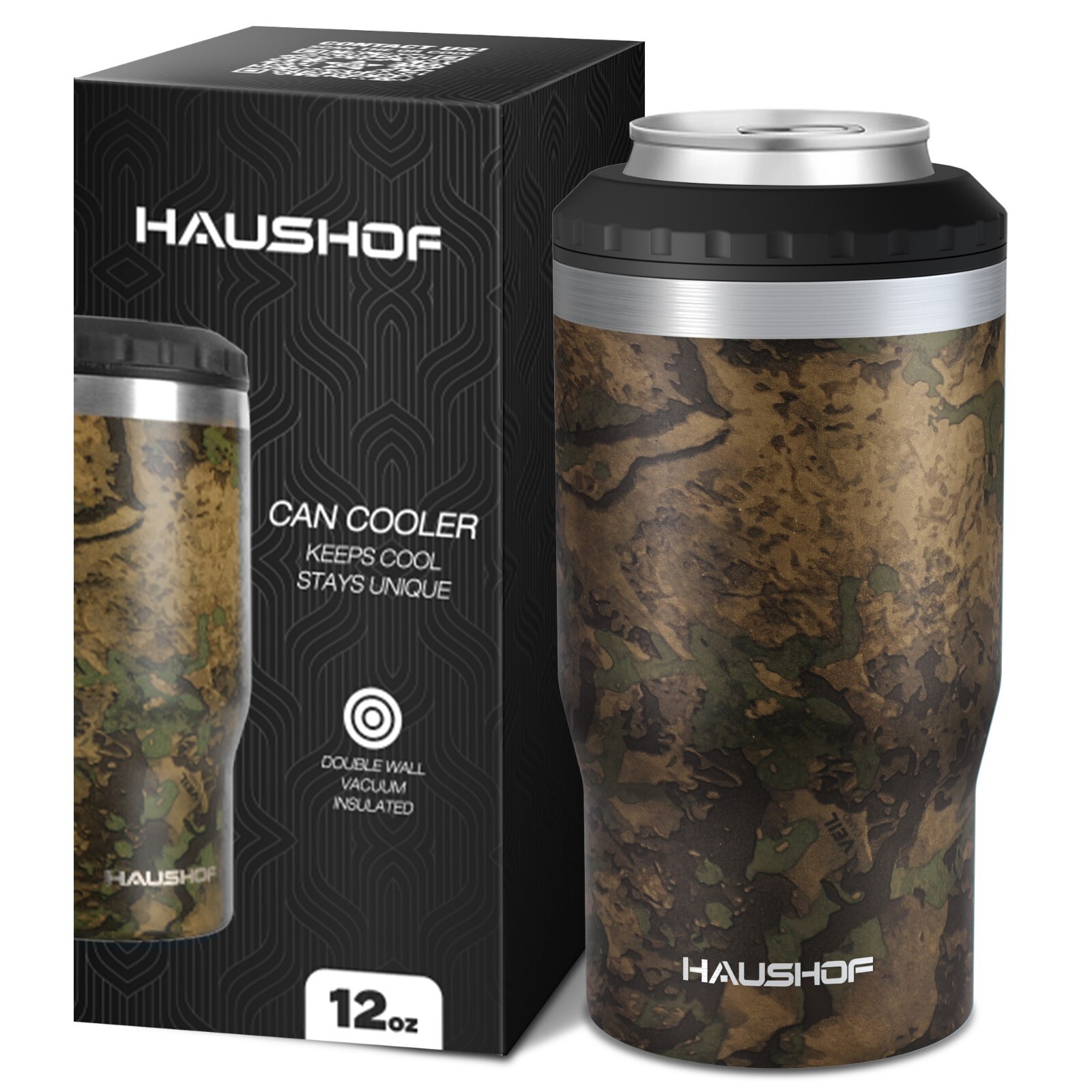HAUSHOF Can Cooler 12oz Slim Can Cooler 4 in 1 Insulated Can Cooler for 12oz Can HAUSHOF Can Cooler 12oz Slim Can Cooler 4 in 1 Insulated Can Cooler for 12oz Can