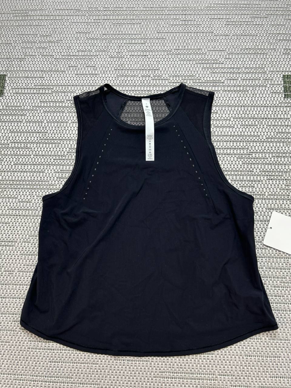Lululemon Shirt Womens Black Cropped Tank Top New 
