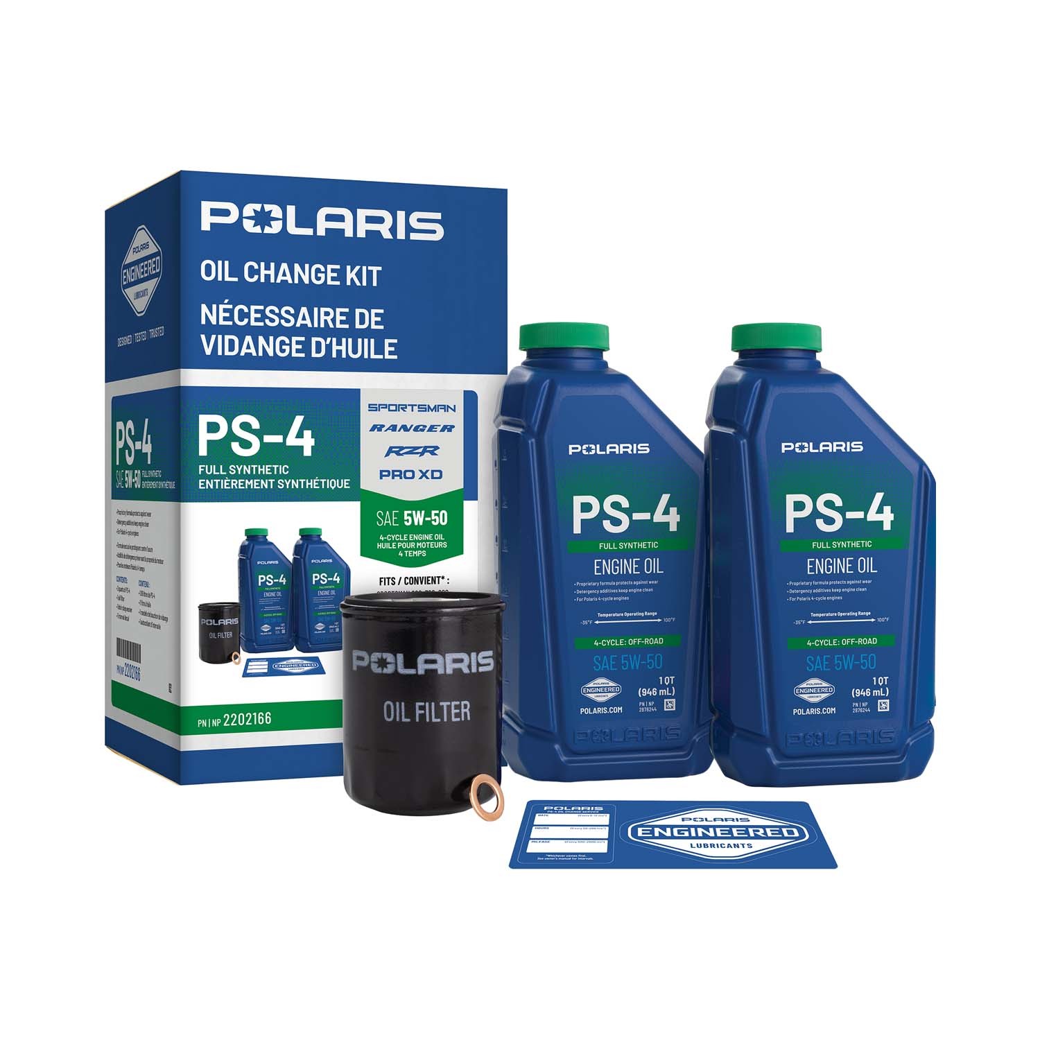 Polaris PS4 Oil Change Kit, OEM - Part 2202166