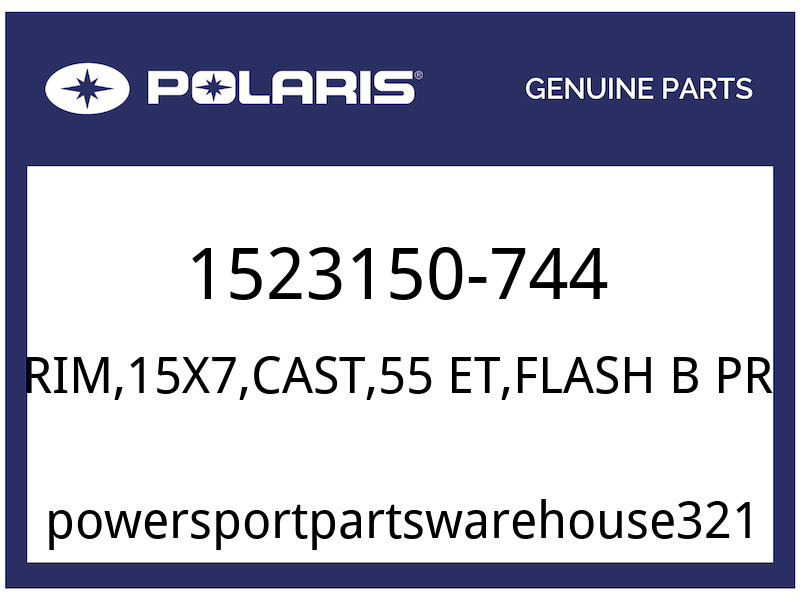Polaris OEM Part 1523150-744 RIM,15X7,CAST,55 ET,FLASH B PR
