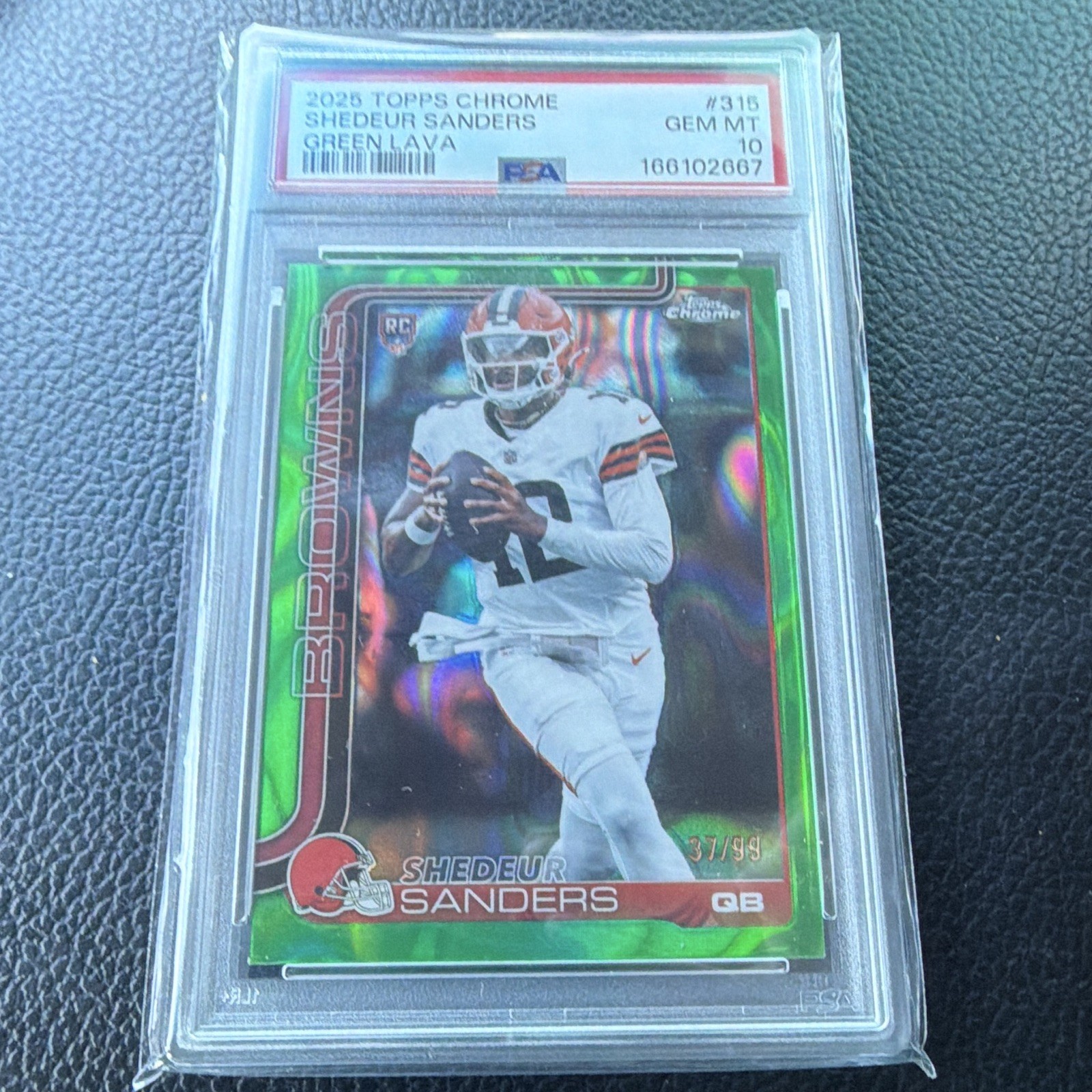 2025 Topps Chrome Shedeur Sanders RC Green Lava /99 PSA 10 GEM POP 1 OBO 2025 Topps Chrome Shedeur Sanders RC Green Lava /99 PSA 10 GEM POP 1 OBO
