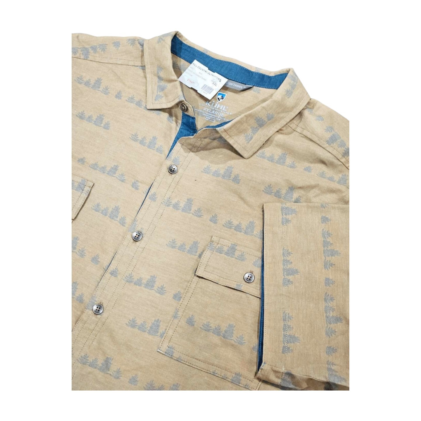 NEW Kuhl Thrive Shirt Sleeve Button Up Shirt Forest Khaki Men\'s XXL NWT