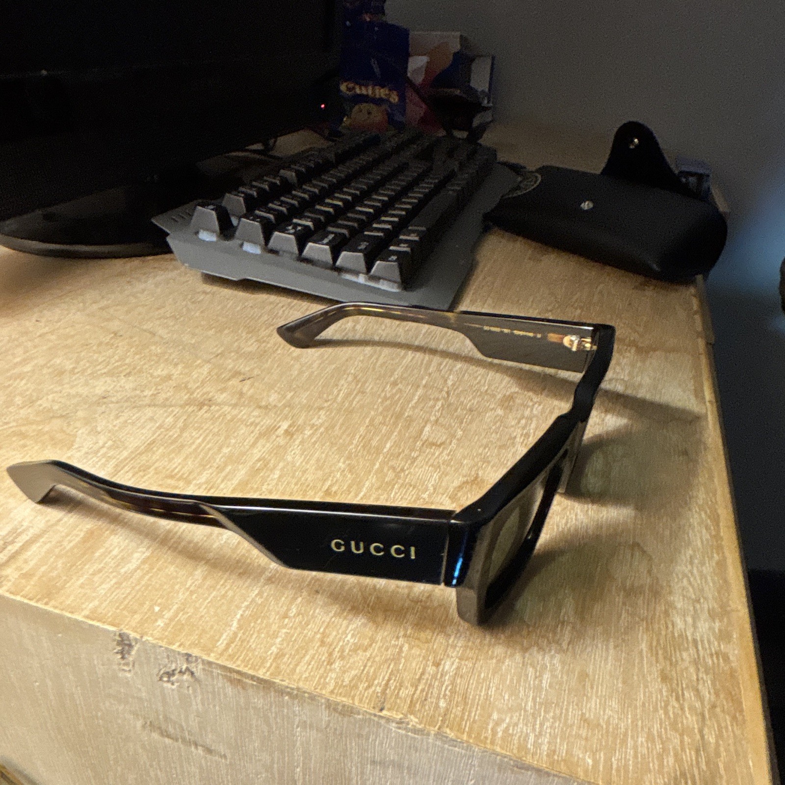 Gucci Authentic Men’s Black Full Rim Sunglasses with slight scratch
