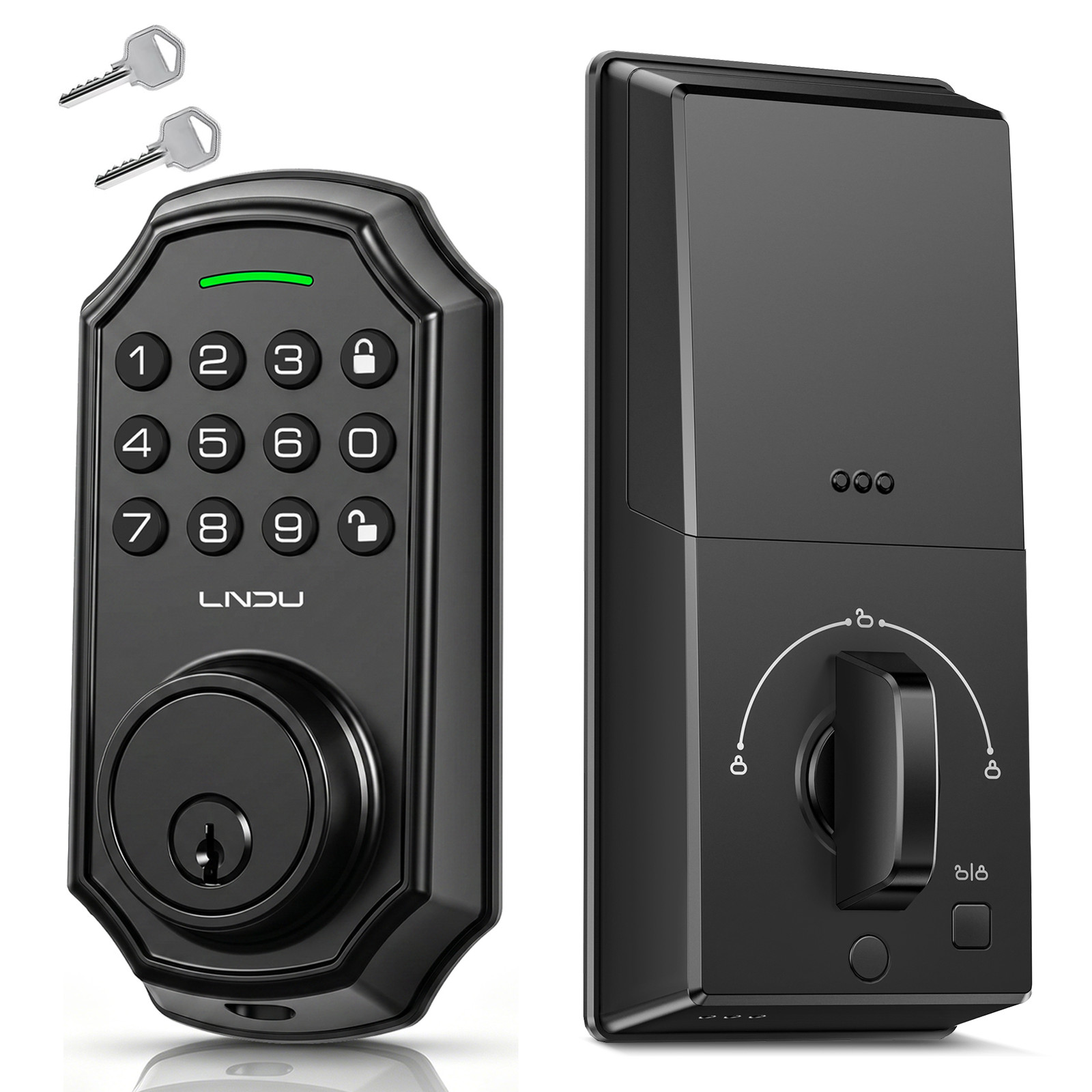 LNDU D180 Keyless Smart Door Lock Anti-Peeping Password Electronic Keypad Entry