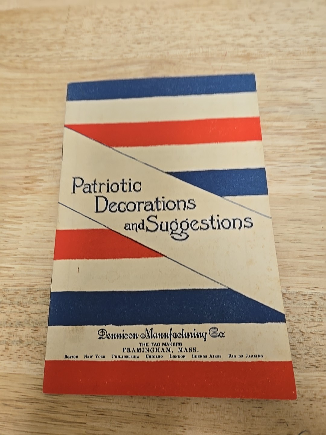1919 Vintage World War 1 Booklet: Patriotic Decorations And Suggestions Dennison 1919 Vintage World War 1 Booklet: Patriotic Decorations And Suggestions Dennison
