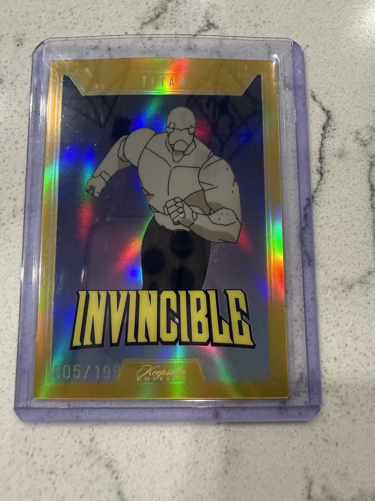 Invincible Escapade Edition Titan Gold Serial Numbered Trading Card 5/199
