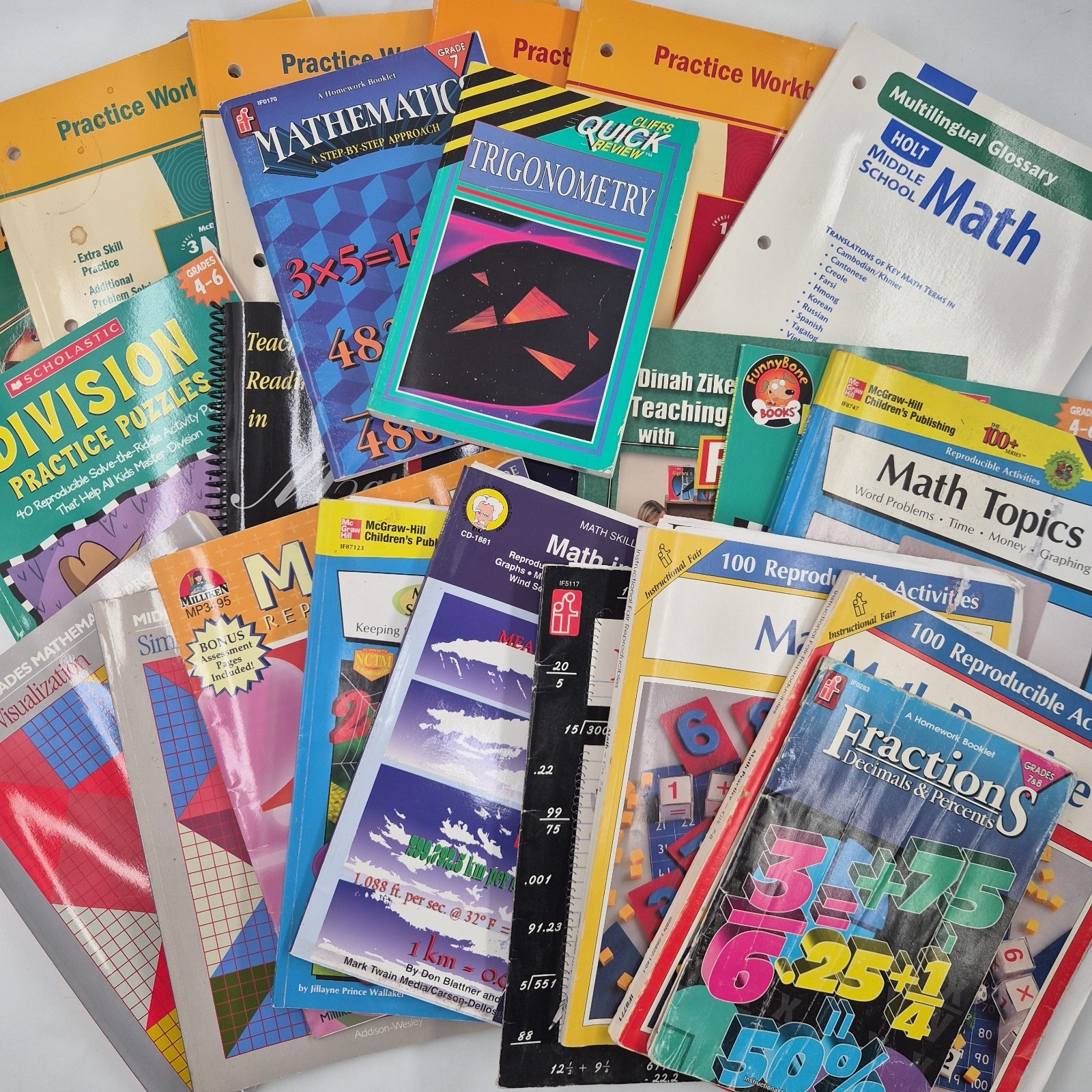 Large Lot Teacher Homeschool Math Books Workbooks Key All Grades Practice Study Large Lot Teacher Homeschool Math Books Workbooks Key All Grades Practice Study
