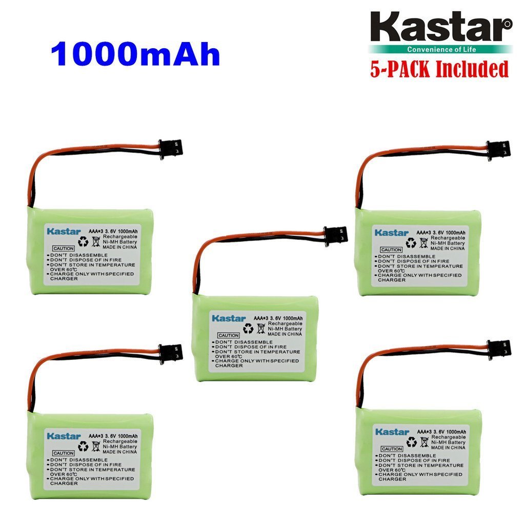 5 x 3.6V 1000mAh Cordless Phone Battery for Uniden BT-446 BT446 BT-1005 BT1005