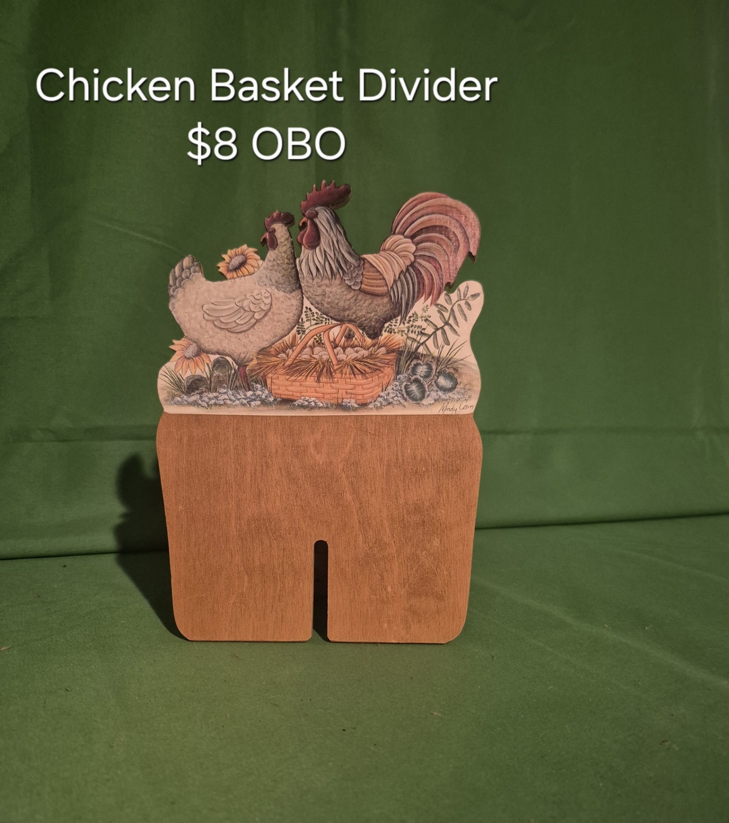 Longaberger Chicken Wood divider
