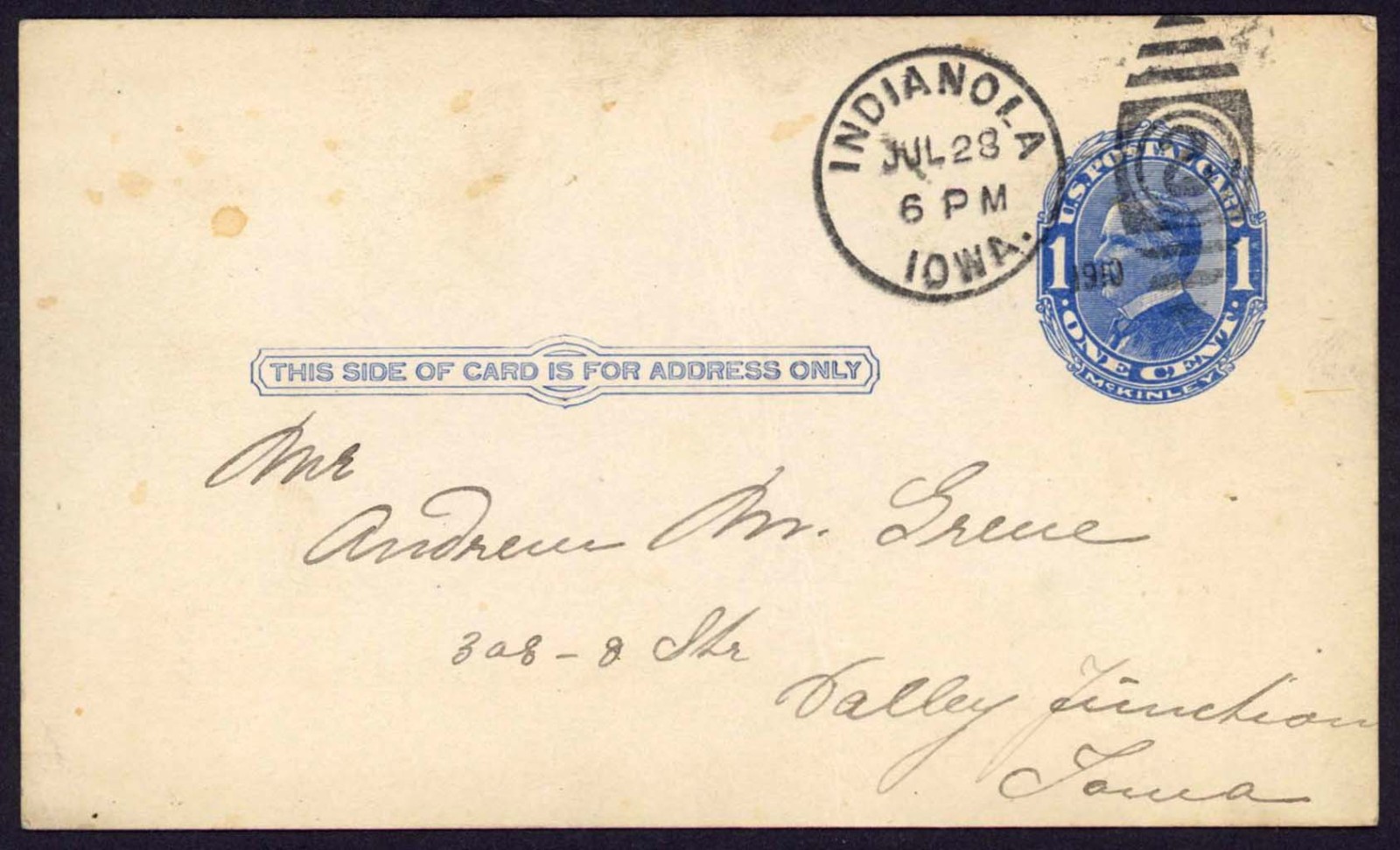 USA Scott# UX21e (USPCC# S28f) Ty II USED Postal Card SCV $600 (57238)