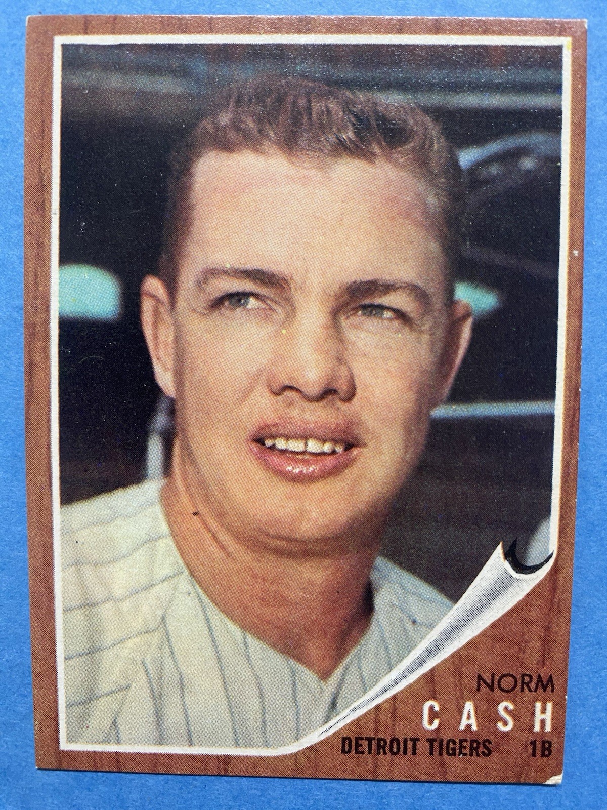 1962 Topps - Norm Cash #250 Detroit Tigers HOF Baseball Card No Creases