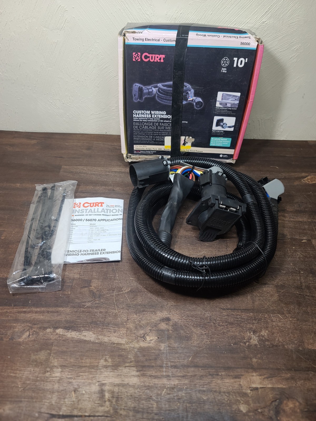 Genuine Curt Wiring Extension Harness 56000 For 1999-2026 Chevrolet Silverado