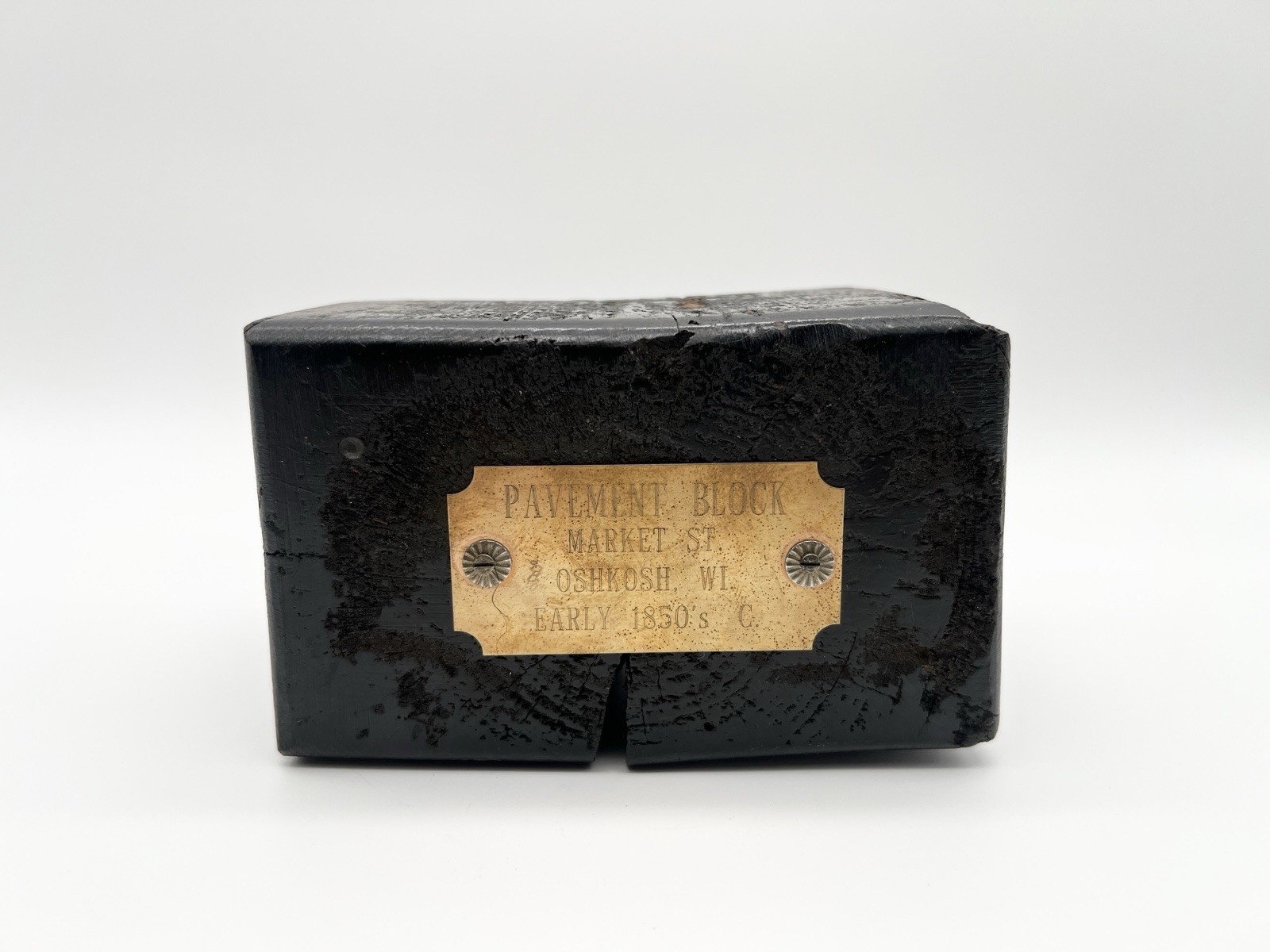 Antique 1850s Pavement Block Market Street Oshkosh Wisconsin
