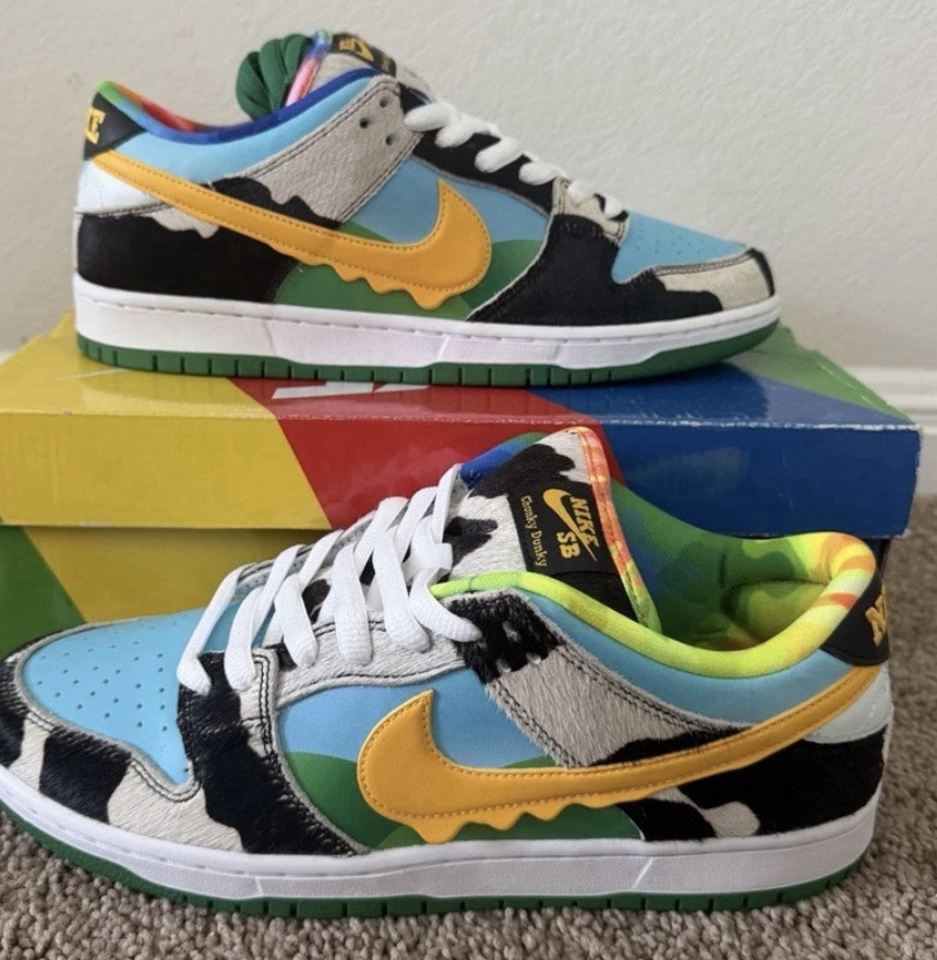 Nike SB Dunk Low Multi-Color Skateboarding Shoes Size 9.5 men’s 