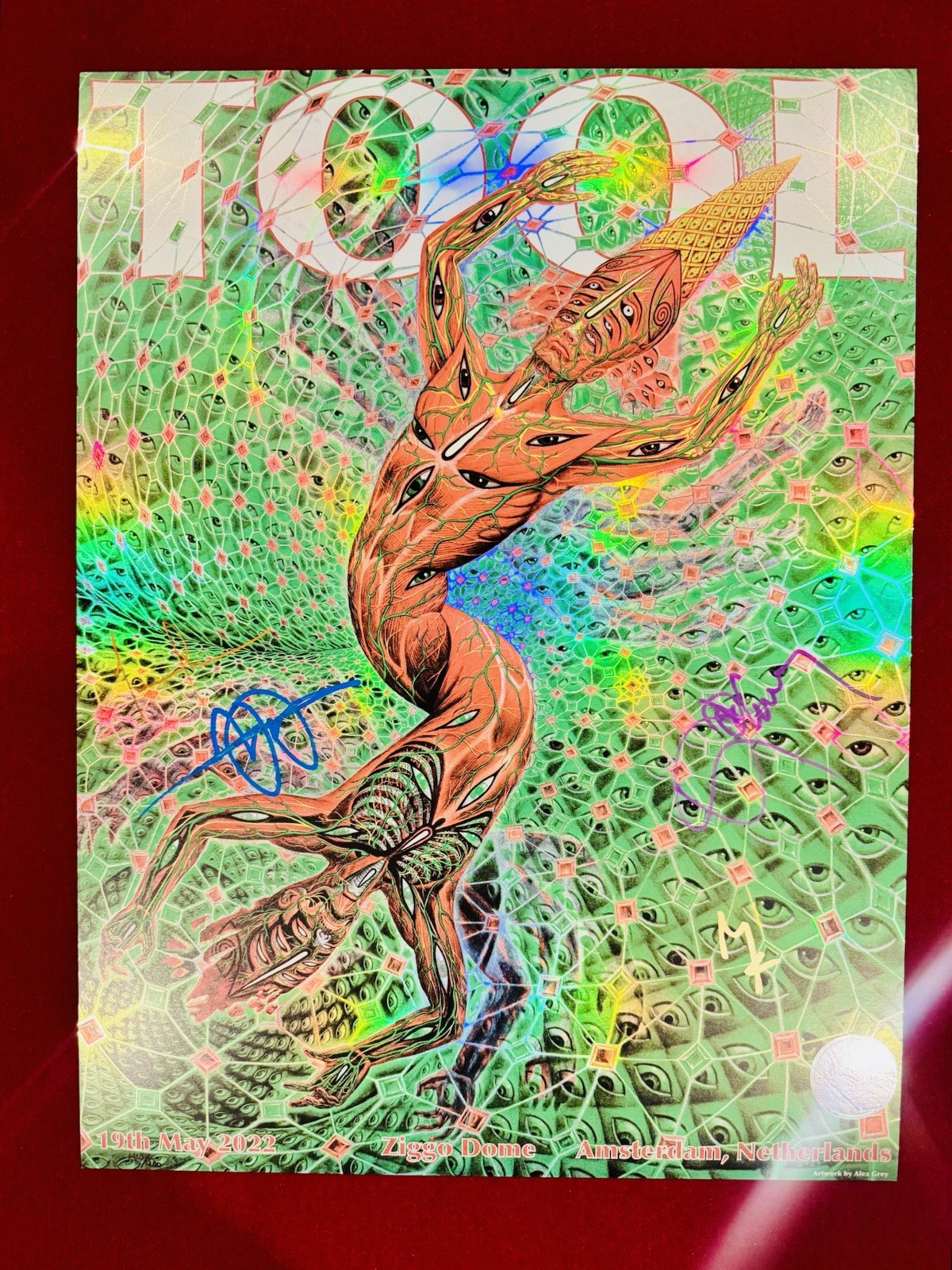 Signed Tool Poster 5/19/22 Ziggo Dome Amsterdam Netherlands Alex Grey Signed Tool Poster 5/19/22 Ziggo Dome Amsterdam Netherlands Alex Grey