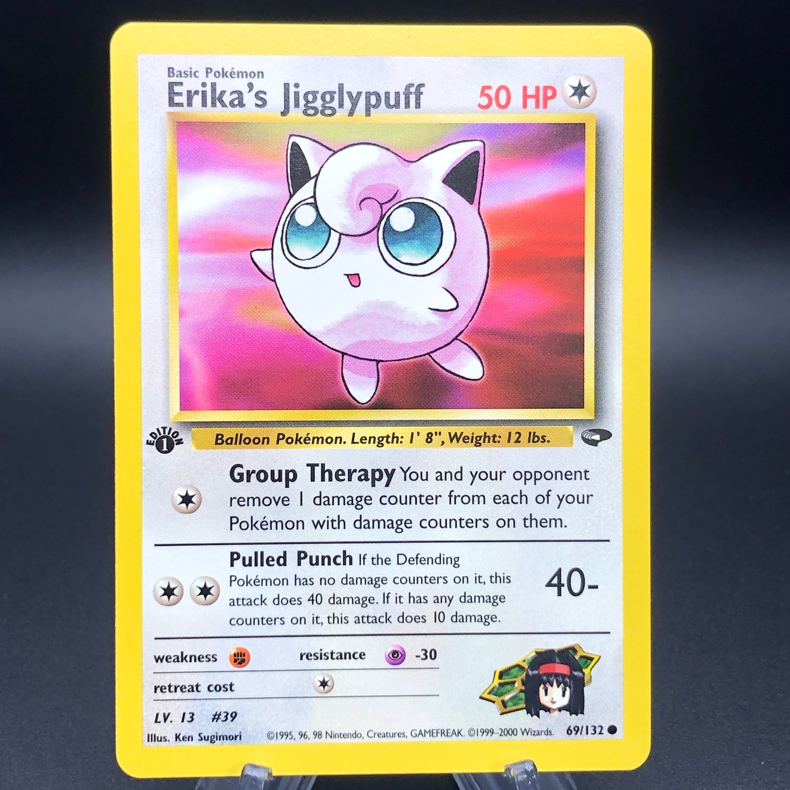 Pokemon Erika\'s Jigglypuff 69/132 - 1st Edition Gym Challenge NM 2000 WotC Pokemon Erika\'s Jigglypuff 69/132 - 1st Edition Gym Challenge NM 2000 WotC