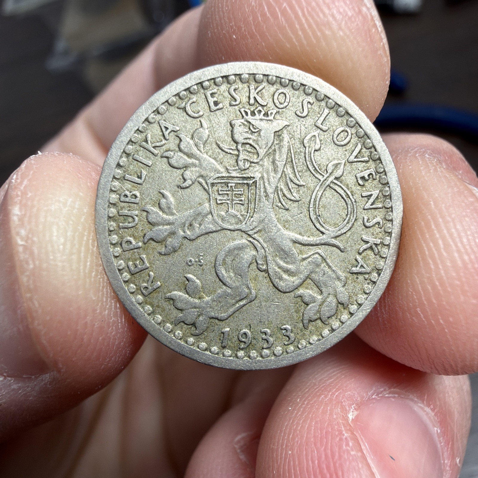 1933 Czechoslovakia 25 haleru coin 1933 Czechoslovakia 25 haleru coin