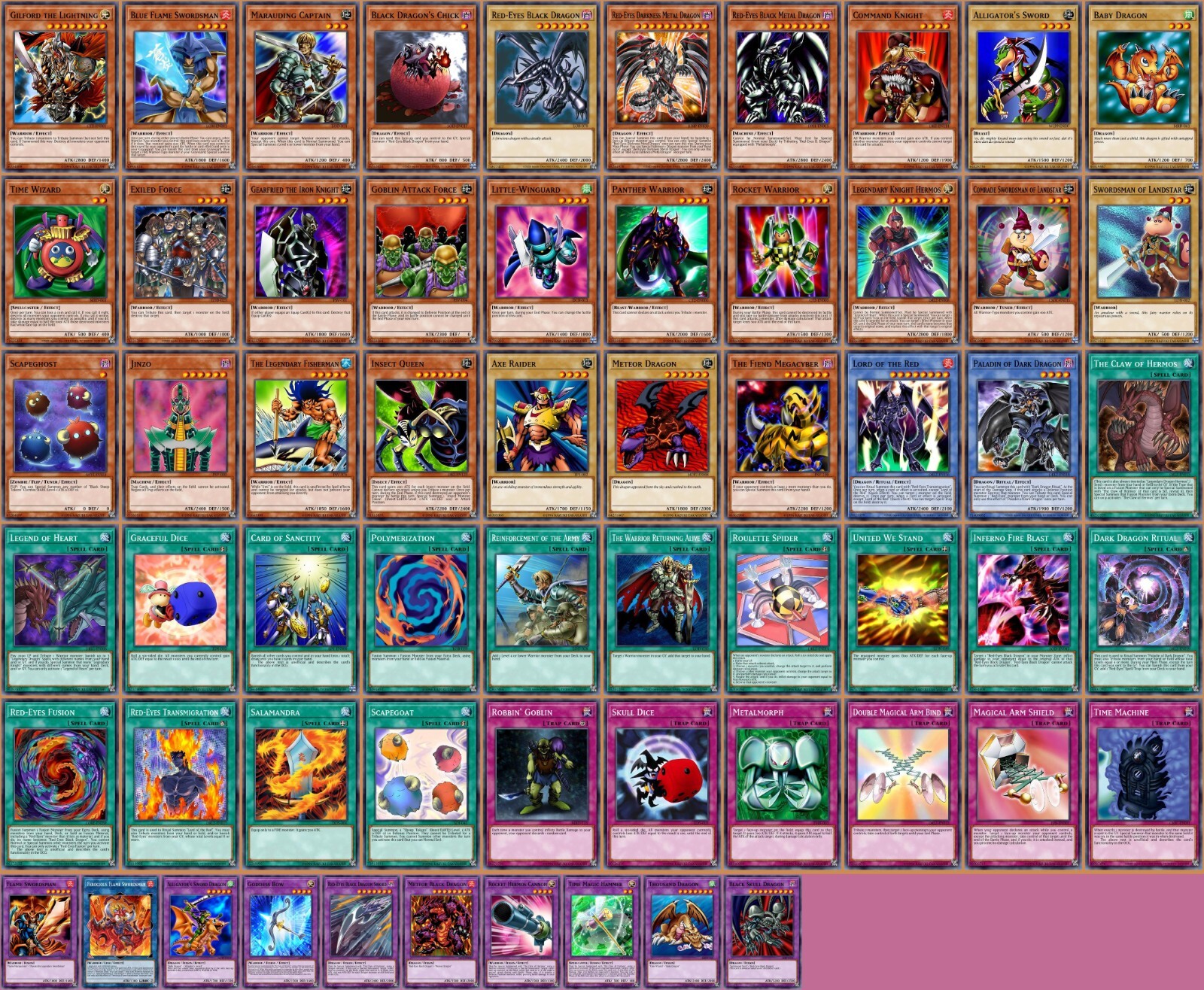 Yu-Gi-Oh Complete Joey Wheeler Deck Red-Eyes Black Jinzo Darkness Time Wizard