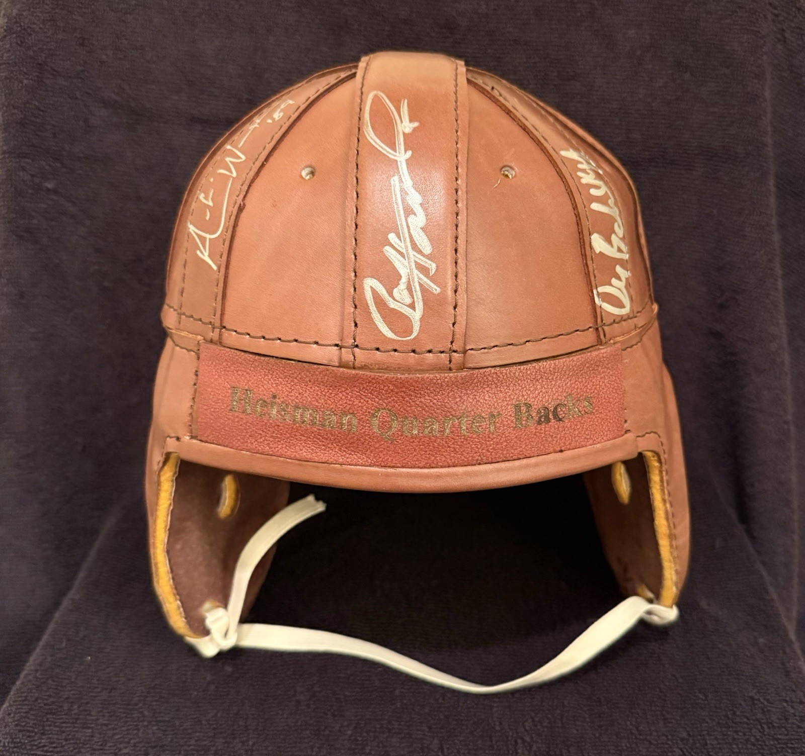 Paul Hornung Andre Ware Gary Beban Signed Football Helmet HOF