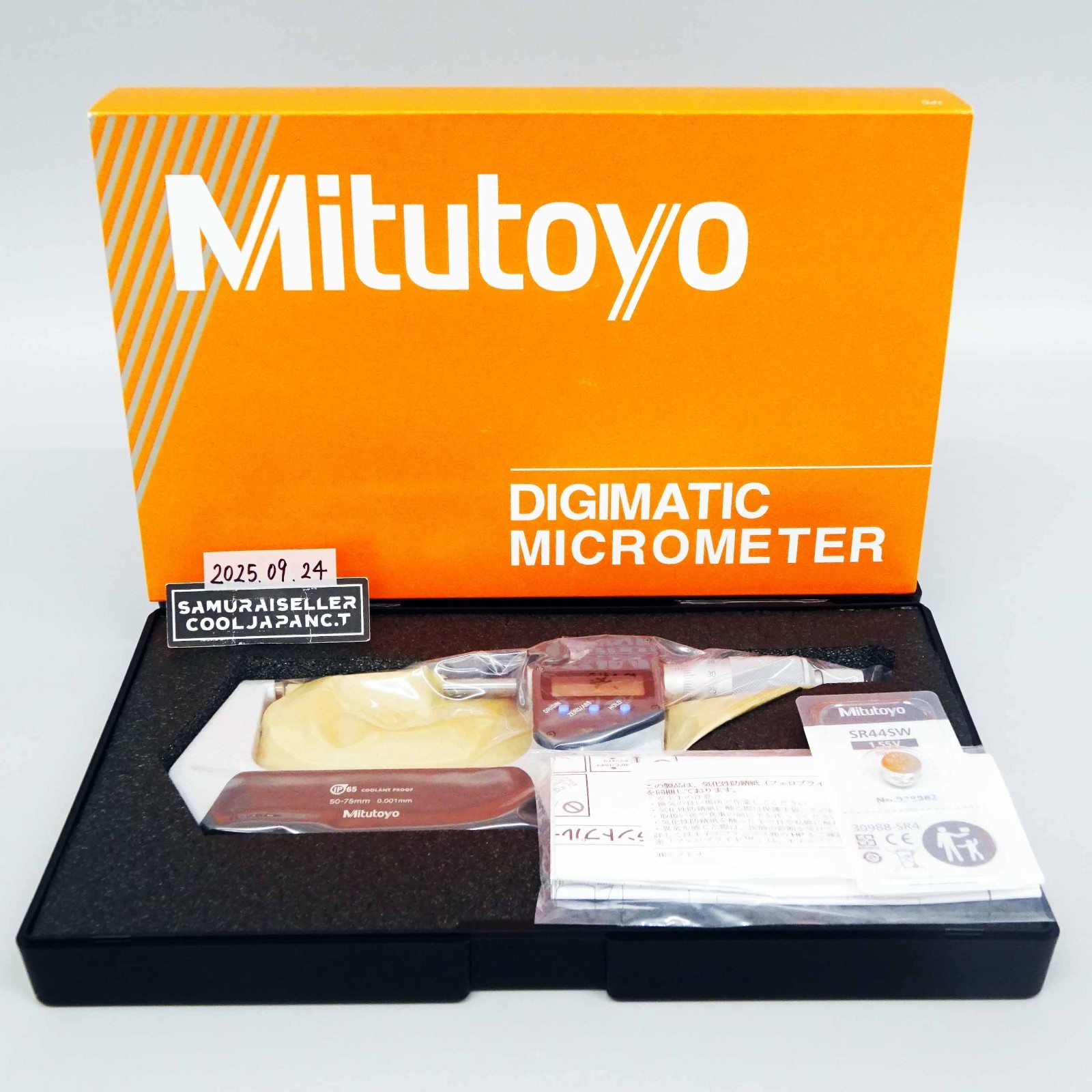 Mitutoyo 293-242-30 Digimatic Outside Micrometer, 50-75 mm, 00.001 mm with NEW