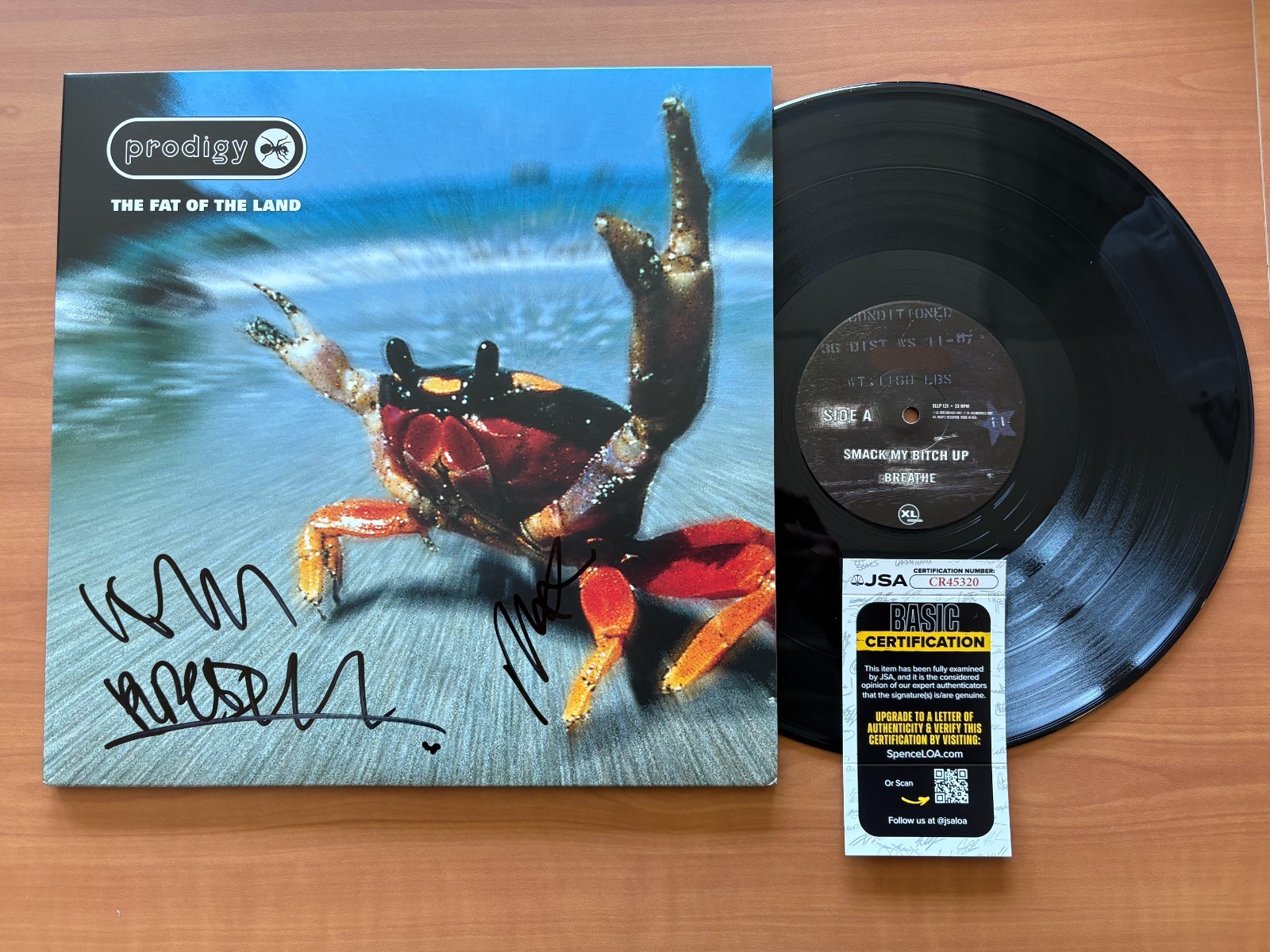 The Prodigy Signed Autographed The Fat Of The Land Vinyl LP JSA COA Liam Maxim The Prodigy Signed Autographed The Fat Of The Land Vinyl LP JSA COA Liam Maxim