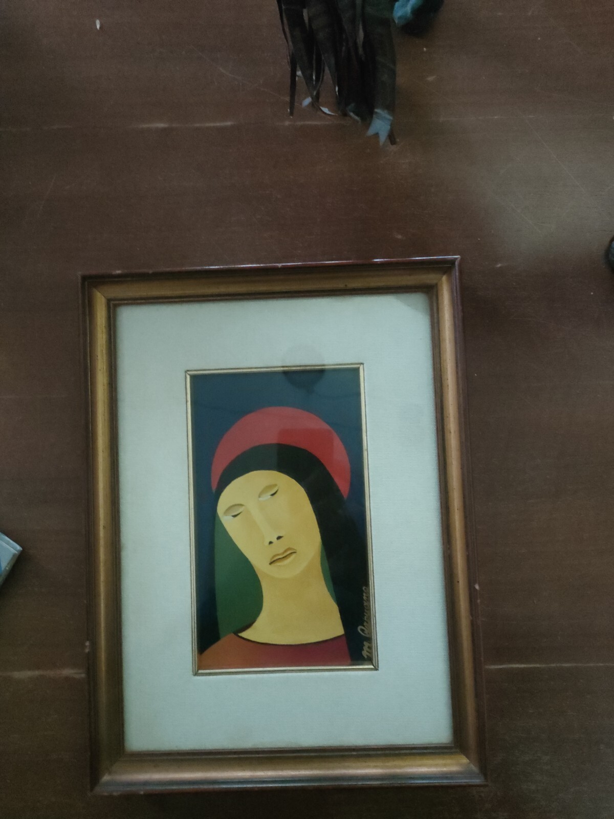 Painting by Maurizio sheet portrait of woman 33hx25l Painting by Maurizio sheet portrait of woman 33hx25l