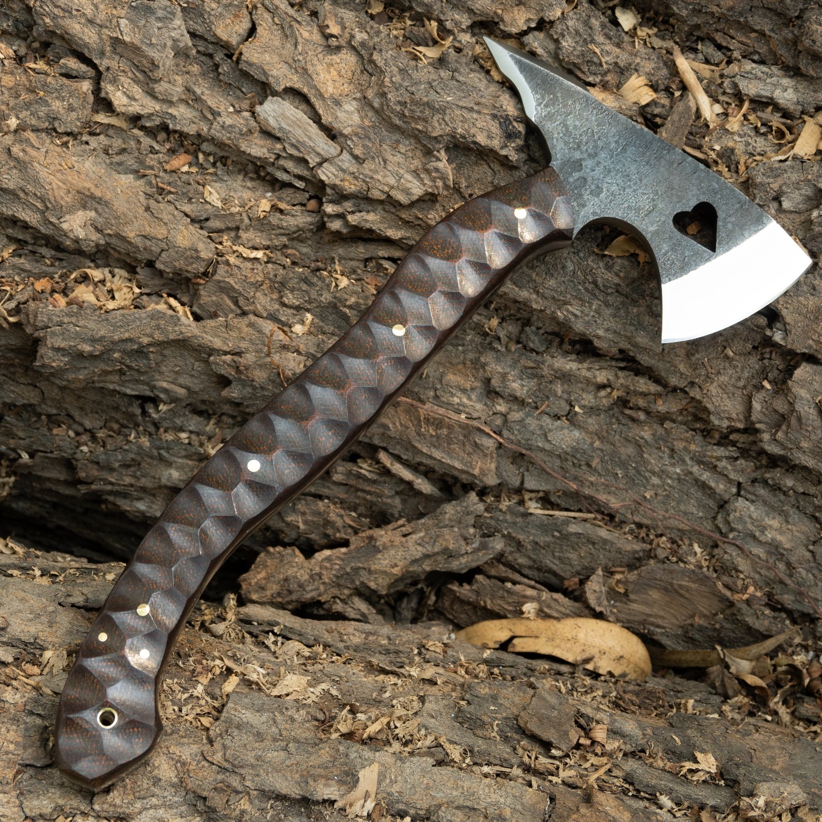 Forged Heart tomahawk, Full Tang Hatched, Bushcraft axe, functional Axe , Sheath