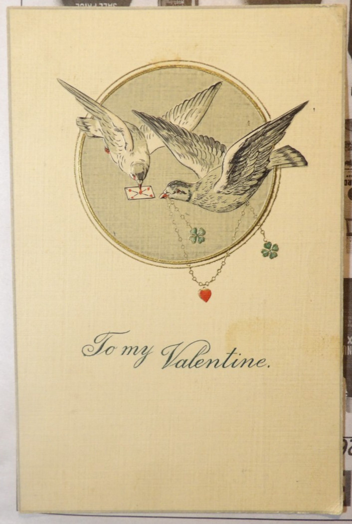 Antique Embossed Valentine Postcard Antique Embossed Valentine Postcard