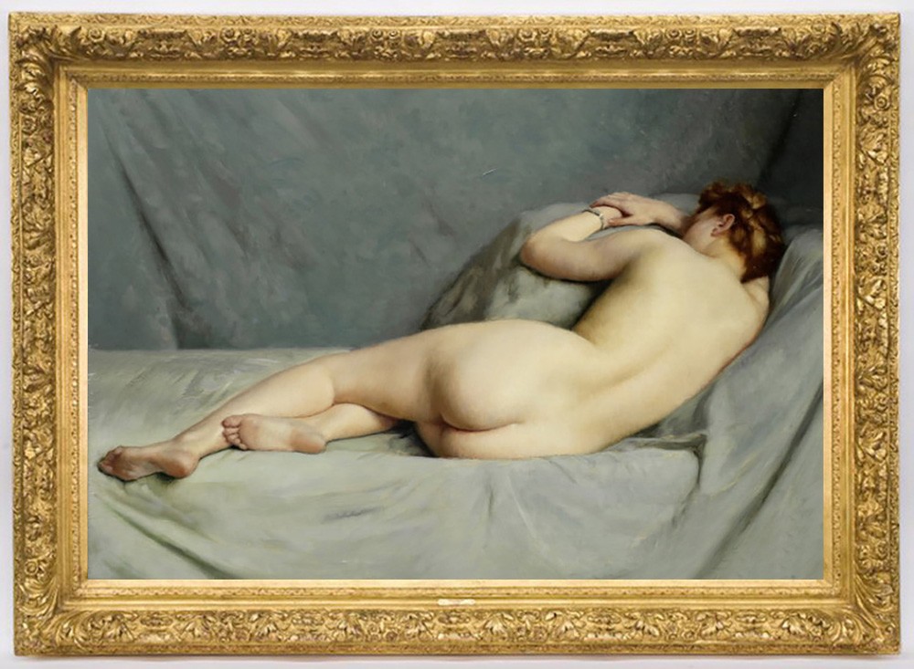 Hand Painted Old Master-Art Antique style Oil Painting art female nude On Canvas