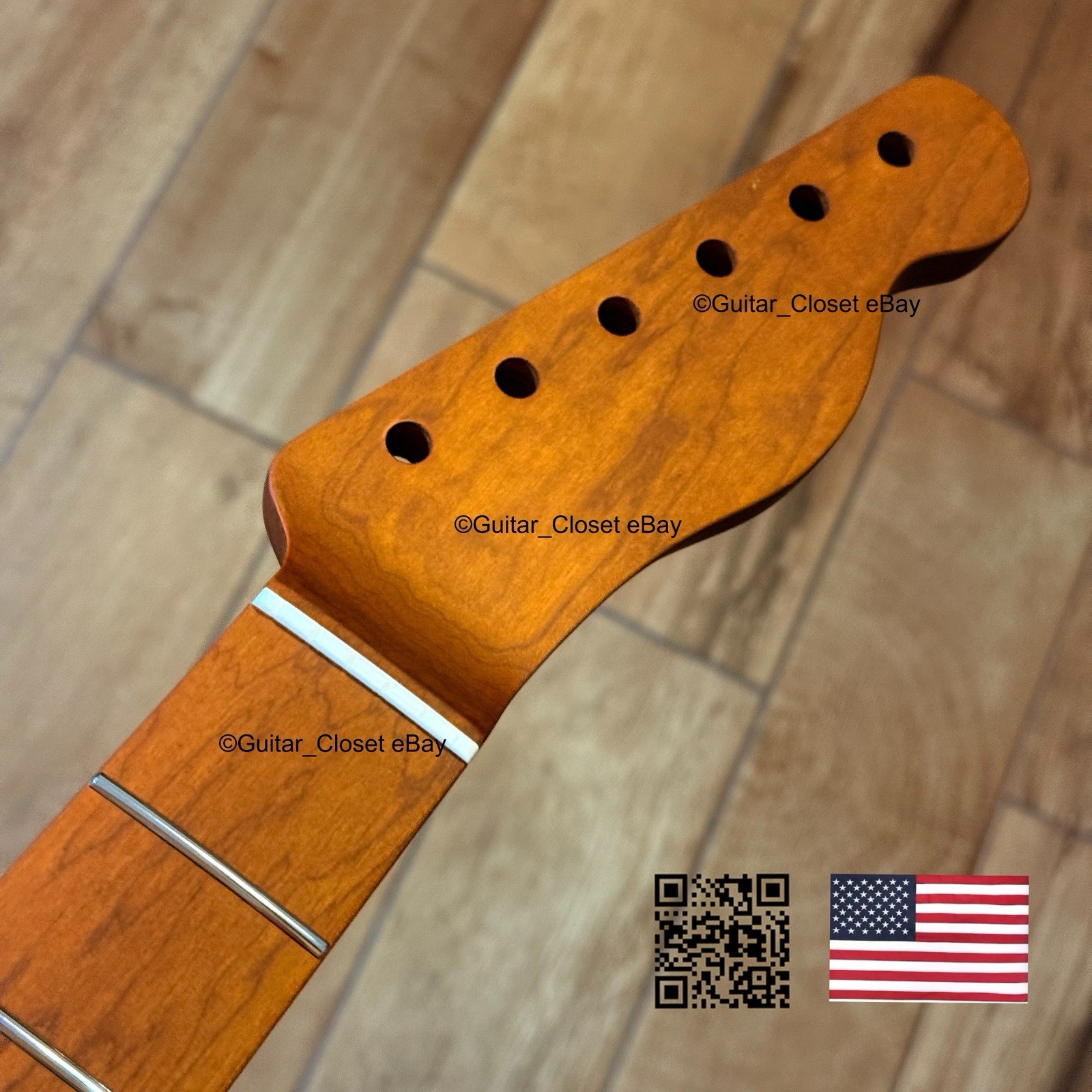 Vintage 21 Fret Roasted Maple Tele Neck Nitro Satin Fit Fender & Warmoth vTM6