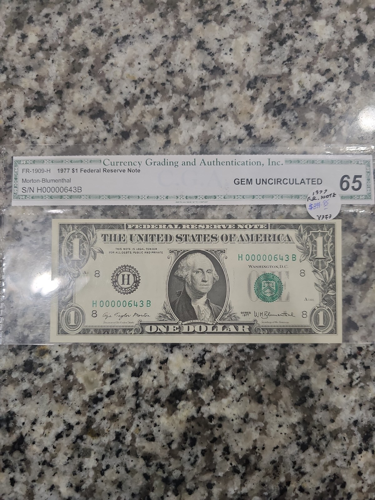 C.G.A GEM UNCIRCULATED \ C.G.A GEM UNCIRCULATED \
