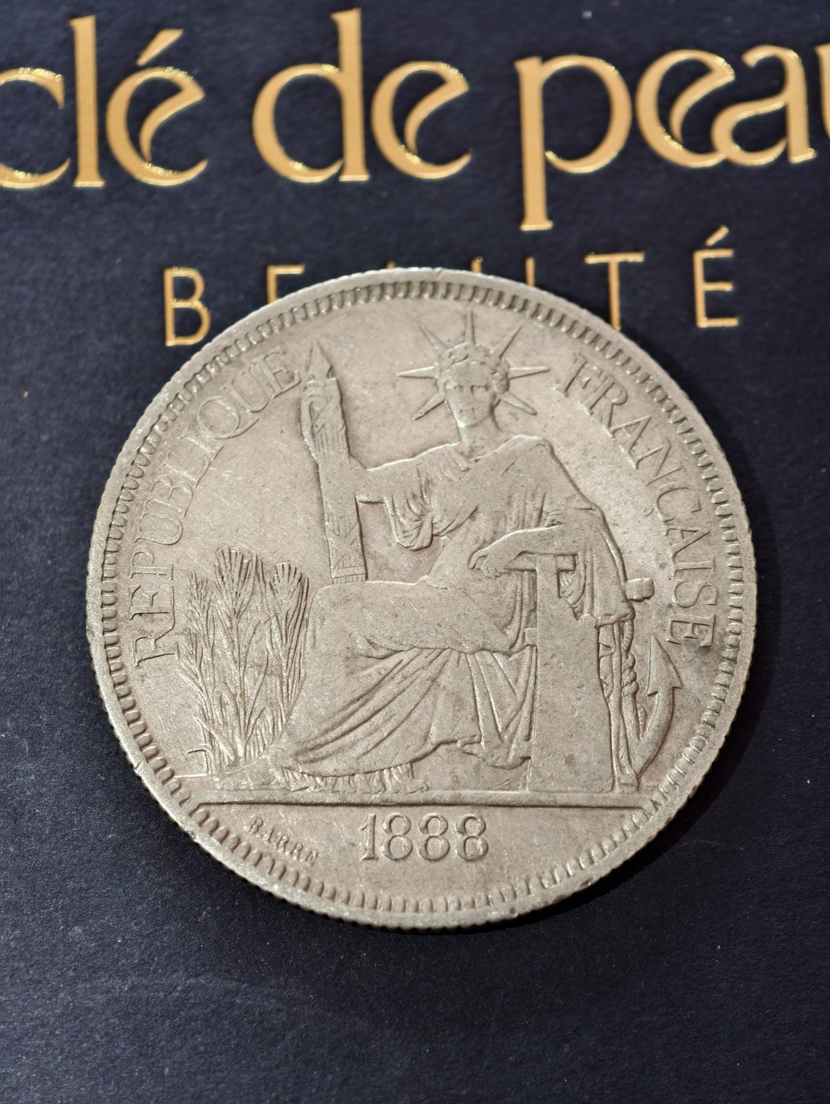 Indo-Chine Francaise 1888 Republique Francaise Coin 0.900 Poids 27 GR Indo-Chine Francaise 1888 Republique Francaise Coin 0.900 Poids 27 GR