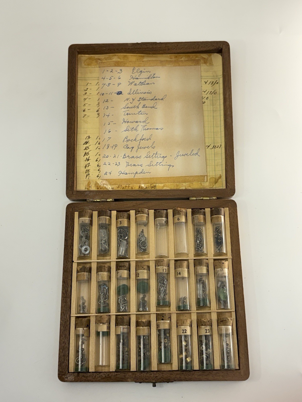 Vintage Marco C.&E. Marshall Co. Watch Parts Stems-Staffs-Springs And Jewels