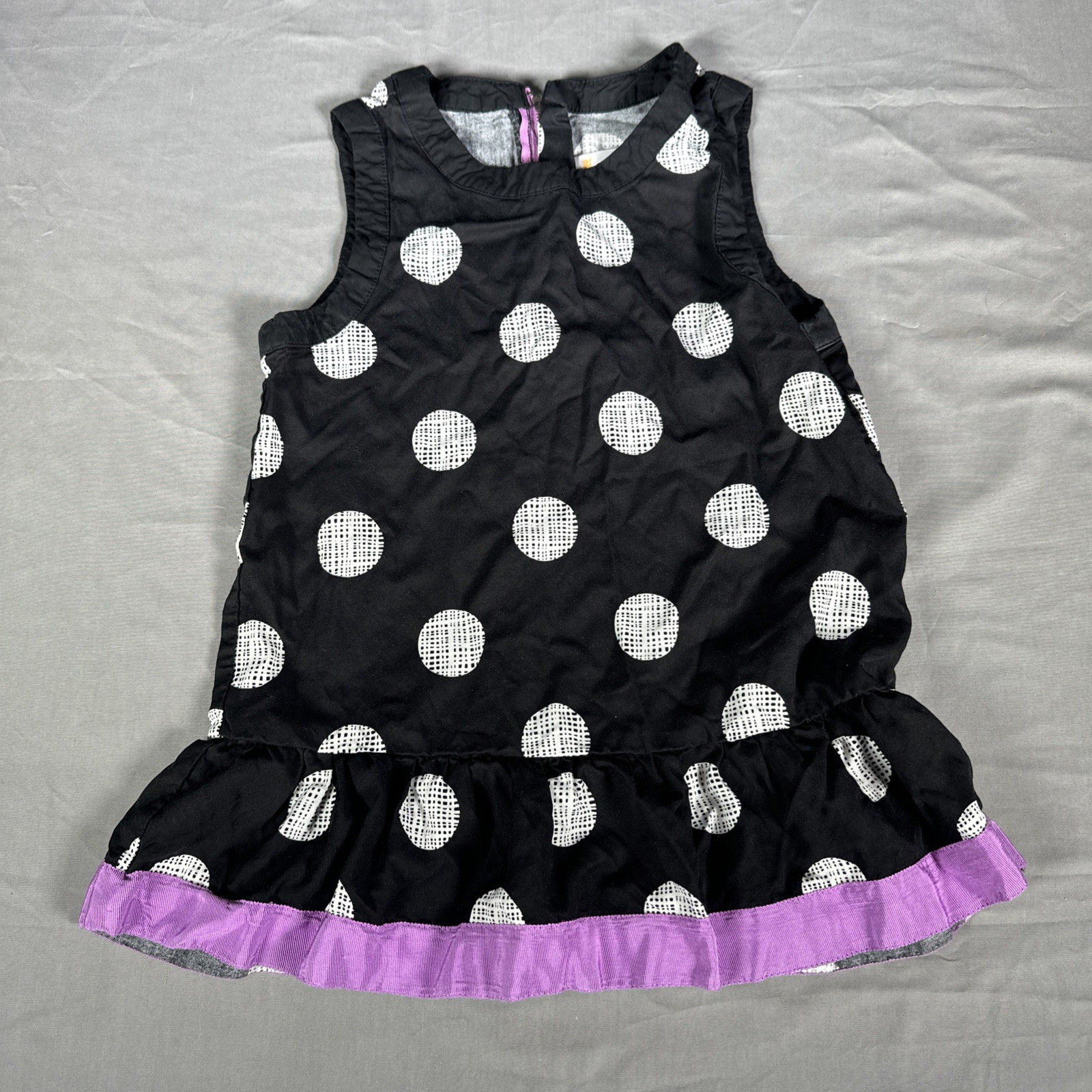 Gymboree Girls Black Sleeveless Purple Frill Blouse Size 8 Gymboree Girls Black Sleeveless Purple Frill Blouse Size 8